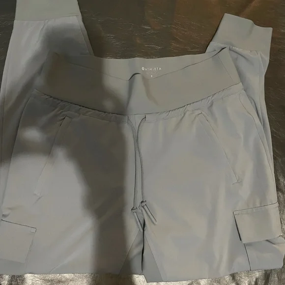 Athleta Light Gray Track Pants - Picture 7 of 10